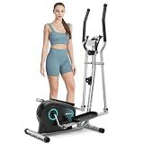 Dripex Elliptical Exercise Machine, Ultra Quiet Magnetic Trainer for Home (Turquoise)