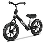 HAWEEK Toddler Balance Bike for 3-5 Year Old,12” No Pedal Balance Bike for Kids 2-4 Year Old Boys Girls,Toddler Training Bike Ride On Bicycle Toys Birthday Gift for 1-3 (Black)