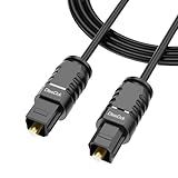DteeDck Digital Optical Audio Cable 6 feet, Fiber Optic Cable Ultra-Thin Cord, SPDIF Toslink Optical Cable Compatible with TV Sound Bar Home Theater PS4 Xbox Samsung Vizio
