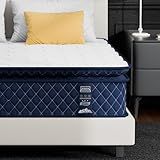 6V-Sermmoo California King Mattress 12 Inch, Memory Foam Hybrid Cal King Size Mattress in a Box with Independent Spring, Medium Firm, Edge Support & Pressure Relief, CertiPUR-US Certified
