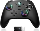 ECHTPower Wireless PC Gaming Controller - Hall Effect Joystick, 2.4G & Wired 1000Hz Polling Rate, 800mAh Battery, Adjustable Turbo/Vibration - for PC/Switch/iOS/Android