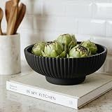 KIBAGA Decorative Concrete Fruit Bowl for Kitchen or Table - Large Key Bowl