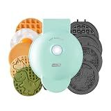 Dash MultiMaker Mini Waffle Maker, Removable Waffle & Griddle Plates, Aqua