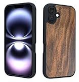 iATO iPhone 16 Plus Case: Premium Natural Wood Cover, Military-Grade Protection, Ultra-Slim, MagSafe Compatible, Eco-Friendly (Walnut)