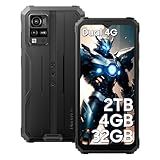 Blackview Rugged Phone BV4800, Android 4GB+32GB/SD 2TB Rugged Smartphone, 6.56" Incell Screen 5180mAh Rugged Phone, 4G T-Mobile Dual SIM Rugged Smartphone Unlocked, IP69K, 3 Card Slots/Face ID-Black