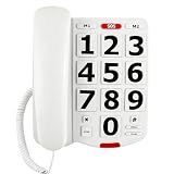 Large Button Phone for Seniors, Big Button Phones for Visually Impaired Seniors, with Extra Loud Ringer, Large Easy Buttons, Emergency House Phones
