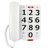 Large Button Phone for Seniors, Big Button Phones for Visually Impaired Seniors, with Extra Loud Ringer, Large Easy Buttons, Emergency House Phones