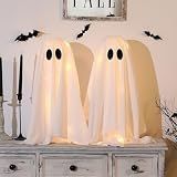 Halloween Decorations -2 Packs Spooky Ghosts with Lights-Scary Ghost for Halloween Decor Indoor Party Home Table Room Kitchen and Fireplace Decor