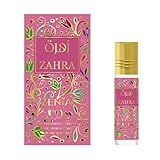 Zenia Zahra Perfume Oil Roll-On – 6ml / 0.2oz | Long Lasting Alcohol-Free Sweet Floral Gourmand Fragrance Oil with Orchid, Vanilla & Musk