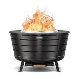 26.5 Inch Smokeless Fire Pit, Outdoor Large Wood Burning Bonfire Fireplace