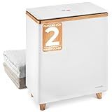 SereneLife Luxury Rectangle Towel Warmer - Spa & Bathroom Heater with Custom Fragrance, Auto Shut-Off, Fits 2 large Towels, Blankets, Bathrobes, PJ's - Perfect Gift for Him & Her (Natural Wood)