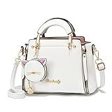 Xiaoyu Fashion Purses and Handbags for Women Ladies Crossbody Bags Top Handle Satchel Shoulder Bags Small Totes (White)