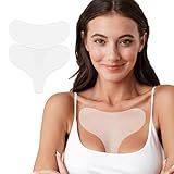 Rinycwa 2 Pcs Chest Wrinkle Patches - Reusable Silicone Décolletage Pads for Side Sleeping, Anti Chest Wrinkles, Overnight Cleavage Smoothing Patches for Neck and Chest Care, Reusable