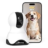 VIMTAG 4K Ultra HD Cameras for Home Security, 360° View Indoor Pet Dog Camera with Phone App Speaker, 5GHz/2.4GHz WiFi Baby Monitor, Night Vision, Smart Detection, Works with Alexa, SD/Cloud Storage