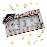 Graduation Gifts 2025 Money Holder, Wooden Graduation Money Cash Envelope Box for Class of 2025 Senior College University Graduates Holiday Christmas Gifts