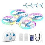 Mini Drone for Kids and Beginners with Fancy LED & Altitude Hold,Birthday Gift for Boys Girls,RC Drone with Propeller Protection,360°Flips,3 Speed Mode,Indoor Outdoor Mini Quadcopter Toy