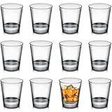 OBTANIM 12 Pack Shot Glasses, 1.5 oz Clear Shot Glass Cups Set with Heavy Base for Bar Restaurants Home