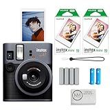 FUJIFILM INSTAX Mini 41 Instant Camera Bundle with Instax Mini Film | 20 Exposures + 4 Pack AA Batteries + Cleaning Cloth (4 Items)