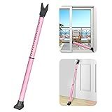 AceMining Upgraded Door Security Bar & Sliding Patio Bar, Heavy Duty Stoppers Adjustable Jammer for Home, Apartment, Travel (1 Pack,Pink)