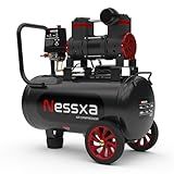 Nessxa 8 Gallon Ultra Quiet Air Compressor, 1.5HP 4.52 CFM, Max 115 PSI Oil-Free Air Compressor Tank, 110V/60hz, 70dB Air Compressor for Car Repair, Spray Painting, Woodwork Nailing