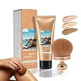 2026 Upgraded Body Coverage Perfector, No Transfer Body Foundation with Brush, Waterproof Leg and Body Makeup for All Skin Tones, Tattoo Cover Up Makeup & Concealer for Women (Medium)