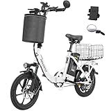 HOVERFLY H3 16" Electric Bike, Max 28Miles Range(Pedal-Assist) & Speed 15.5 Mph Power by 500W Peak Motor, Folding E-Bike with Removable Battery, Front Suspension and Commuter Electric Bicycle Adults