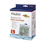 Aqueon Aquarium Fish Tank Replacement Filter Cartridges, Large - 6 Pack