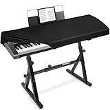 Explore Land Stretchy 88 Keys Piano Keyboard Dust Cover with Music Stand Opening for Digital Electronic Piano (88key, Black)