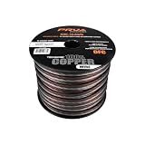 PRV AUDIO 14 Gauge (AWG) Speaker Wire Premium Oxygen-Free Copper OFC - 100 Feet Roll (Black/Grey) Ultra Flex Cable for Car Home Audio Applications