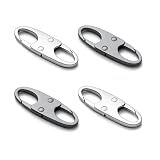 zelin Anti Theft Zipper Clips, Travel Essentials, Carabiner, 2Grey 2Silver