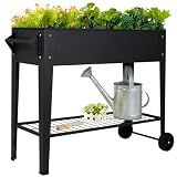 LEETOLLA Elevate 32" Raised Garden Bed with Wheels