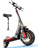 AONIU M4 Electric Scooter for Adults with seat 25-30 mph Fast Speed Heavy Duty 300+ lbs 10 inch Off Road Foldable e Scooter Mobility e Scooters for Girls Men Teens 31-37 Miles Long Range Bike