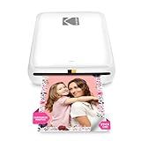 KODAK Step Instant Smartphone Photo Printer - Portable Mini Color Wireless Mobile Printer - Zink 2x3” Sticky-Back Photos - Bluetooth Compatible with iOS & Android Devices - Fun Editing App - White
