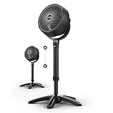 Vornado 683 Medium Pedestal Whole Room Air Circulator Fan, 3 Speed Control, Adjustable Standing Height, 32 to 38 Inches, Powerful Pedestal Standing Fan for Bedroom and Home, Quiet Floor Fans, Black