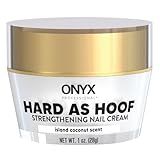 Onyx Professional Hard as Hoof Nail Strengthening Cream with Coconut Scent, Nail Growth & Conditioning Cuticle Cream Stops Splits, Chips, Cracks & Strengthens Nails, 1 oz