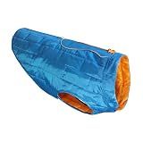 Kurgo Loft Dog Jacket - Reversible Cozy Coat for Outdoor Adventures - Water Resistant - Athletic Fit - Machine Washable Fabric - Reflective Dog Gear - Large - Coastal Blue