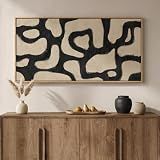 Large Framed Modern Abstract Horizontal Wall Art for Living Room, 60x30 In