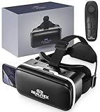 REALITEX 3D VR Headset for Kids + Android Remote - for iPhone & Android Phones | with 3D VR Videos & Apps Links | Virtual Reality Goggles Set for Beginners