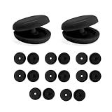 povtii 10 Sets Seat Belt Button Stop, Snap-On Plastic Seatbelt Stopper Clip Prevent Seat Belt Buckle from Sliding Down, No Welding Seat Belt Stop Kit, Universal Car Accessories (Black)