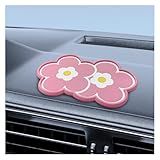 KPFILEH Car Dashboard Non Slip Mat, 10.23'' x 5.90'' PVC Washable Reusable Car Sticky Grip Pad, Multifunctional Vehicle Interior Cell Phone Holder for GPS Sunglasses Keys Coins(PinkWhite)