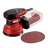 SKIL 5” Random Orbital Sander with Cyclonic Dust Box & 3pc Sanding Sheet - SR211601, Multicolor