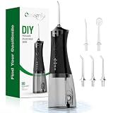 OasiSmile C2 Water Flosser for Teeth, 350ML Cordless Oral Irrigator, Black