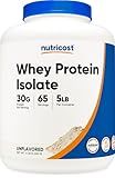 Nutricost Whey Protein Isolate (Unflavored) 5LBS