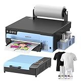 EXPLUX A4 DTF Printer with XP600 Anti-Clogging Printhead | 200% High-Speed Printing | 2880x1440 DPI for DIY T-Shirts & All Textiles,2-Year Ink Included (A4 DTF Printer+Oven)