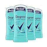 Degree Ultra Fresh Antiperspirant Deodorant Stick Shower Clean Pack of 4 for 48H Sweat and Odor Protection for Women, 2.6 oz