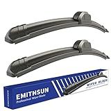 EMITHSUN OEM QUALITY 24" + 18" Premium All-Seasons Stable And Quiet Windshield Wiper Blades(Set of 2)