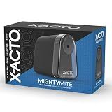 X-ACTO Pencil Sharpener, Mighty Mite Electric Sharpener, With Pencil Saver®, SafeStart® Motor, Black - Classroom, School, Teacher Supplies