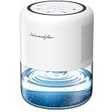 Windangel 44oz(1.3L) Small Dehumidifier for Home Auto-Off Quiet Portable Dehumidifier with 3 Modes 10 Color Lights 4 Timer Settings for Bedroom Bathroom Closet (215 sq.ft)