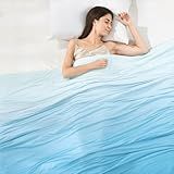 Elegear Cooling Comforter King Size Absorbs Body Heat to Keep Cool, Double-Sided Cooling Blanket for Hot Sleepers Arc-Chill Cool Fabric Q-Max>0.5, Lightweight Summer Comforter Ice Blanket, Light Blue