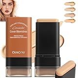 Flawless Eraser Foundation Stick,Korean Hydrating Lightweight Foundation Stick with Brush,Multi-Use Foundation Stick Makeup, Waterproof Thin and Cover Blemishes for All Skin Types (natural, 02)